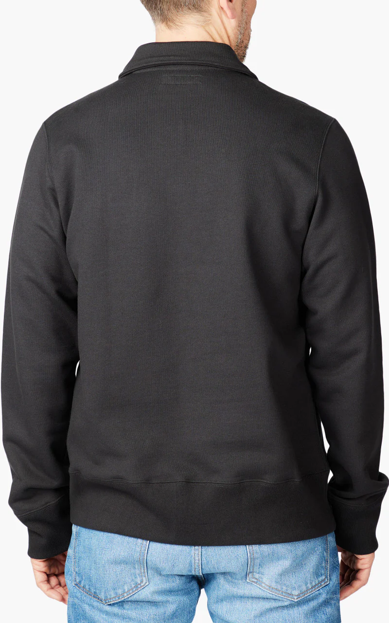 Merz b. Schwanen 342Z Half Zip Sweatshirt Charcoal - Image 6