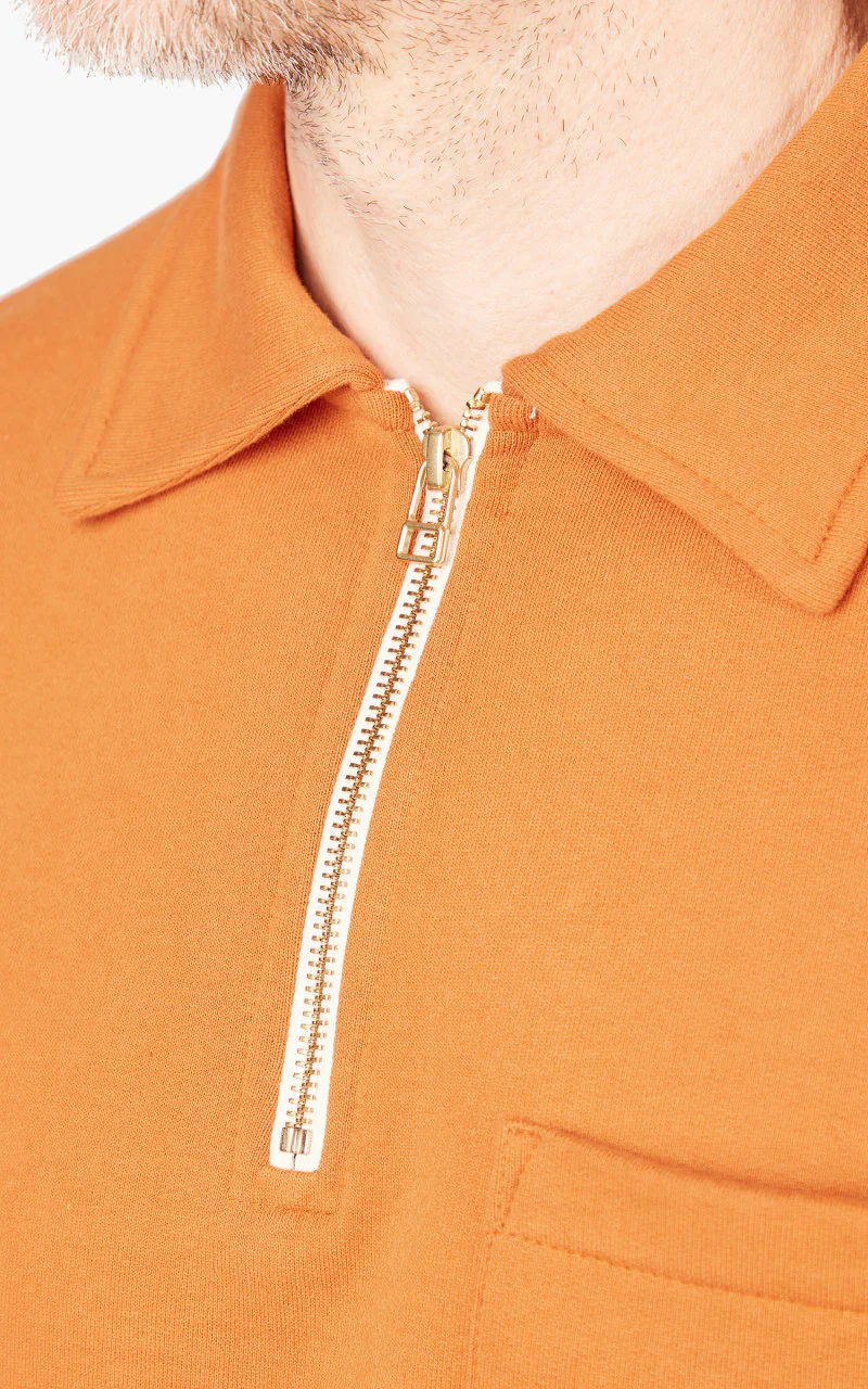 Merz b. Schwanen 342Z Half Zip Sweatshirt Desert Sun - Image 5