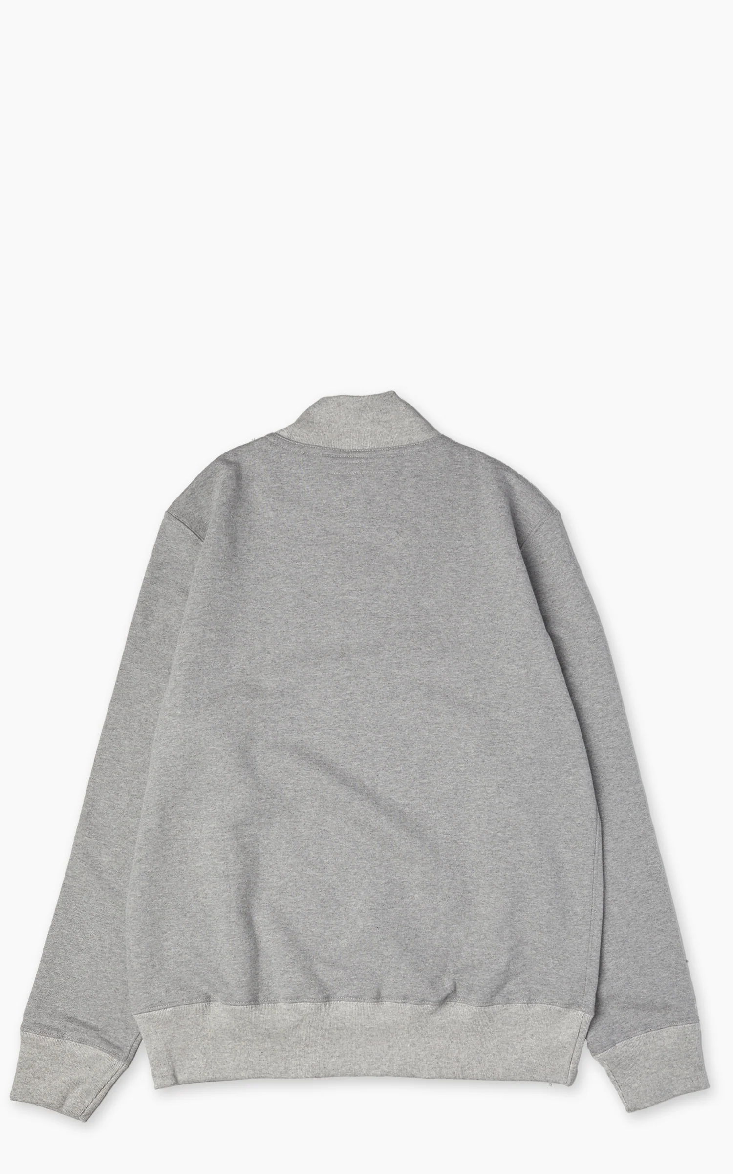 Merz b. Schwanen 343Z Sweatshirt Half Zip Mock Neck Grey Melange - Image 3