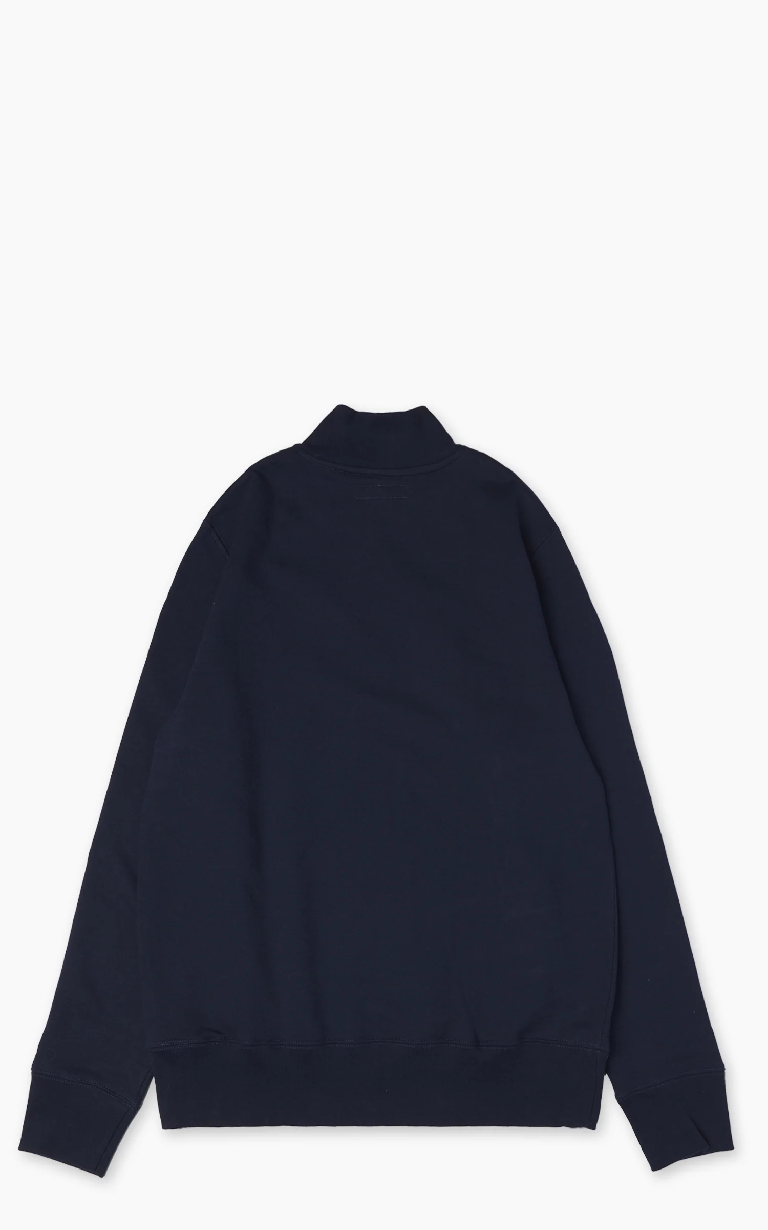 Merz b. Schwanen 343Z Sweatshirt Half Zip Mock Neck Ink Blue - Image 3