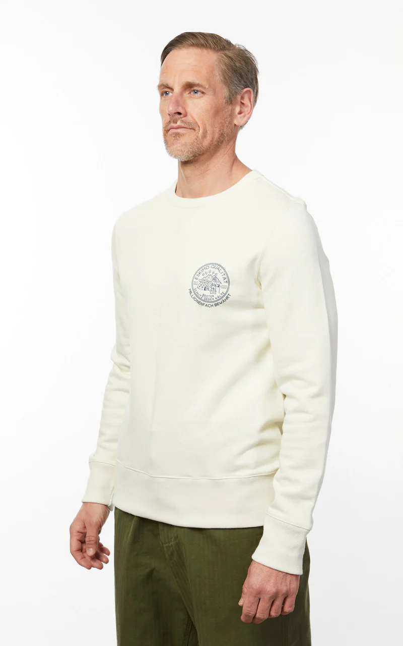 Merz b. Schwanen 344 Sweatshirt Eskimo Oat - Image 4