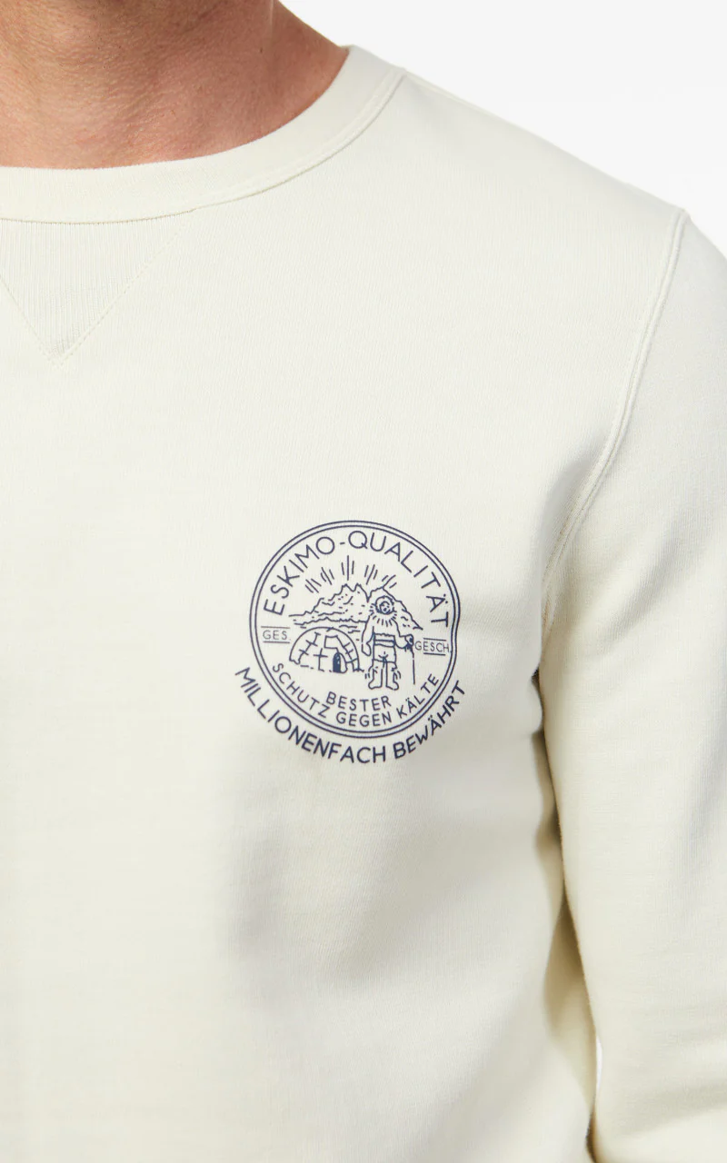 Merz b. Schwanen 344 Sweatshirt Eskimo Oat - Image 8