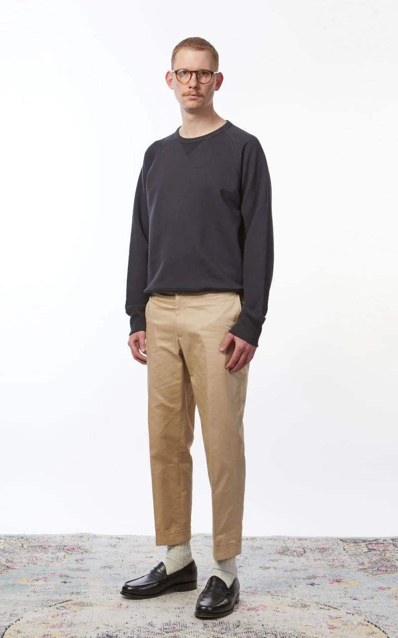 Merz b. Schwanen 349 Sweatshirt Raglan Charcoal - Image 3