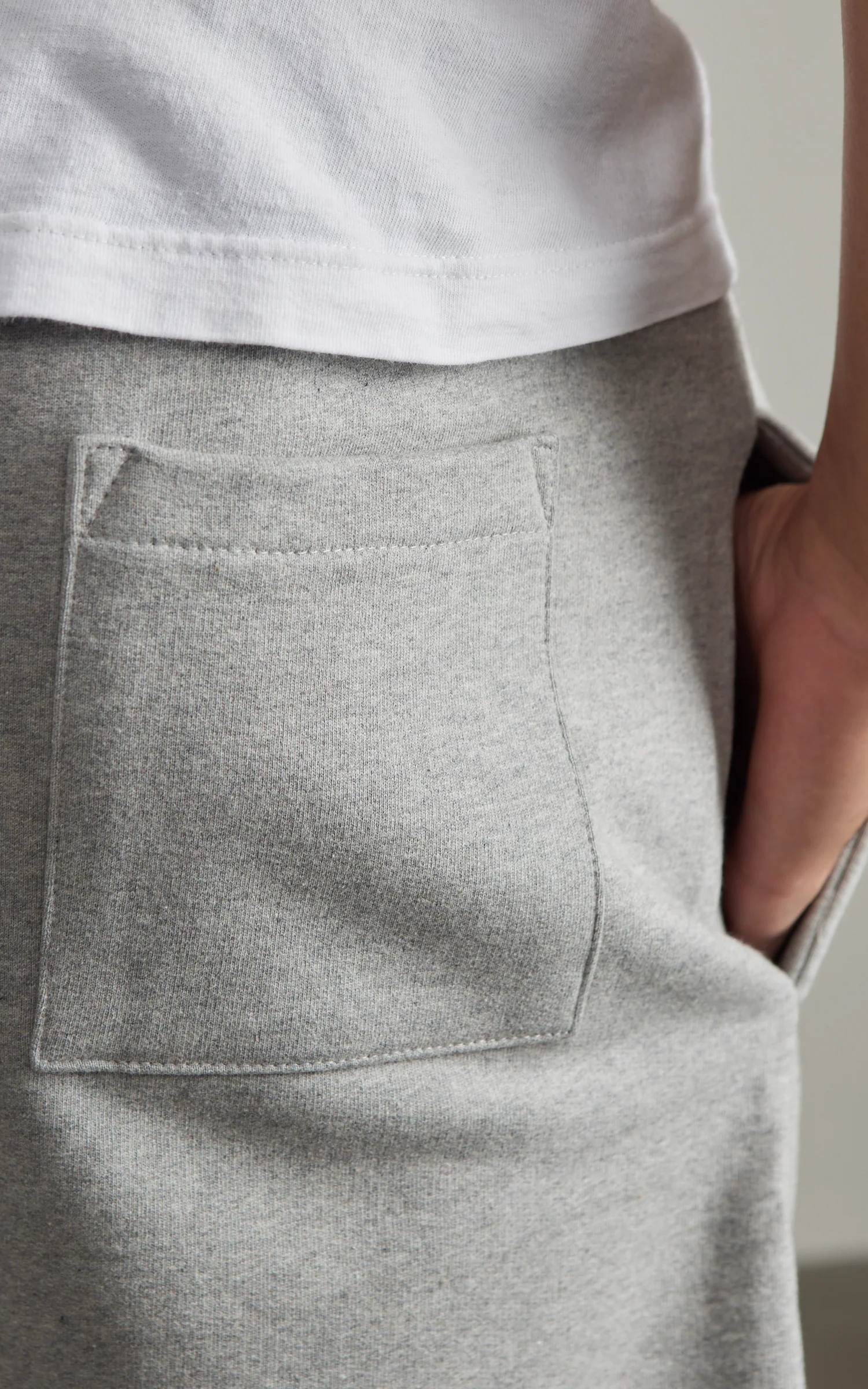 Merz b. Schwanen 356 Sweat Shorts Grey Melange - Image 5