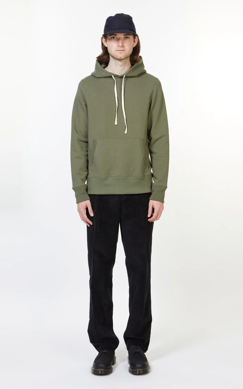 Merz b. Schwanen 382 Hooded Sweater Army - Image 2