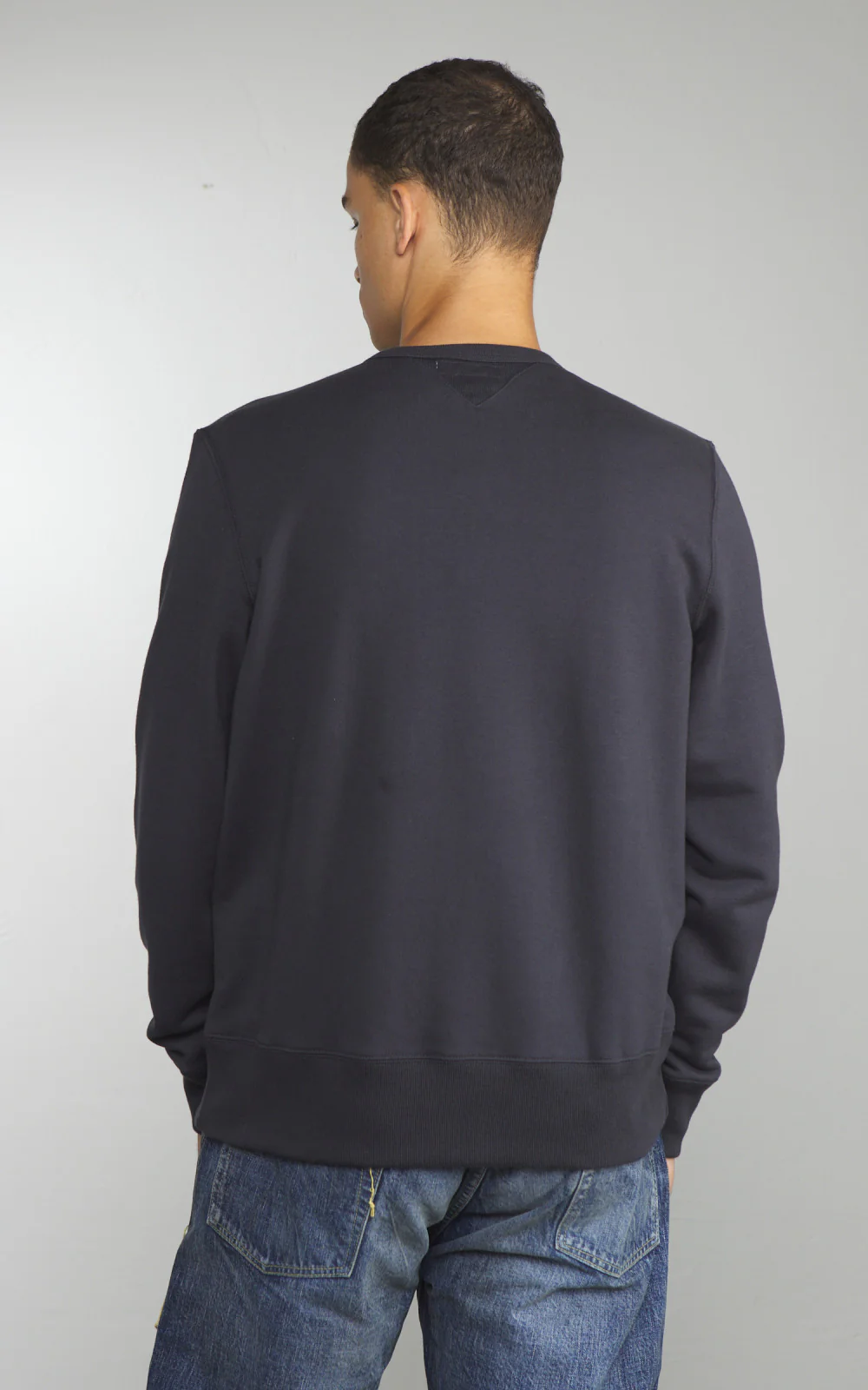 Merz b. Schwanen 3M46 Sturdy Loopback Fleece Sweatshirt Charcoal - Image 4