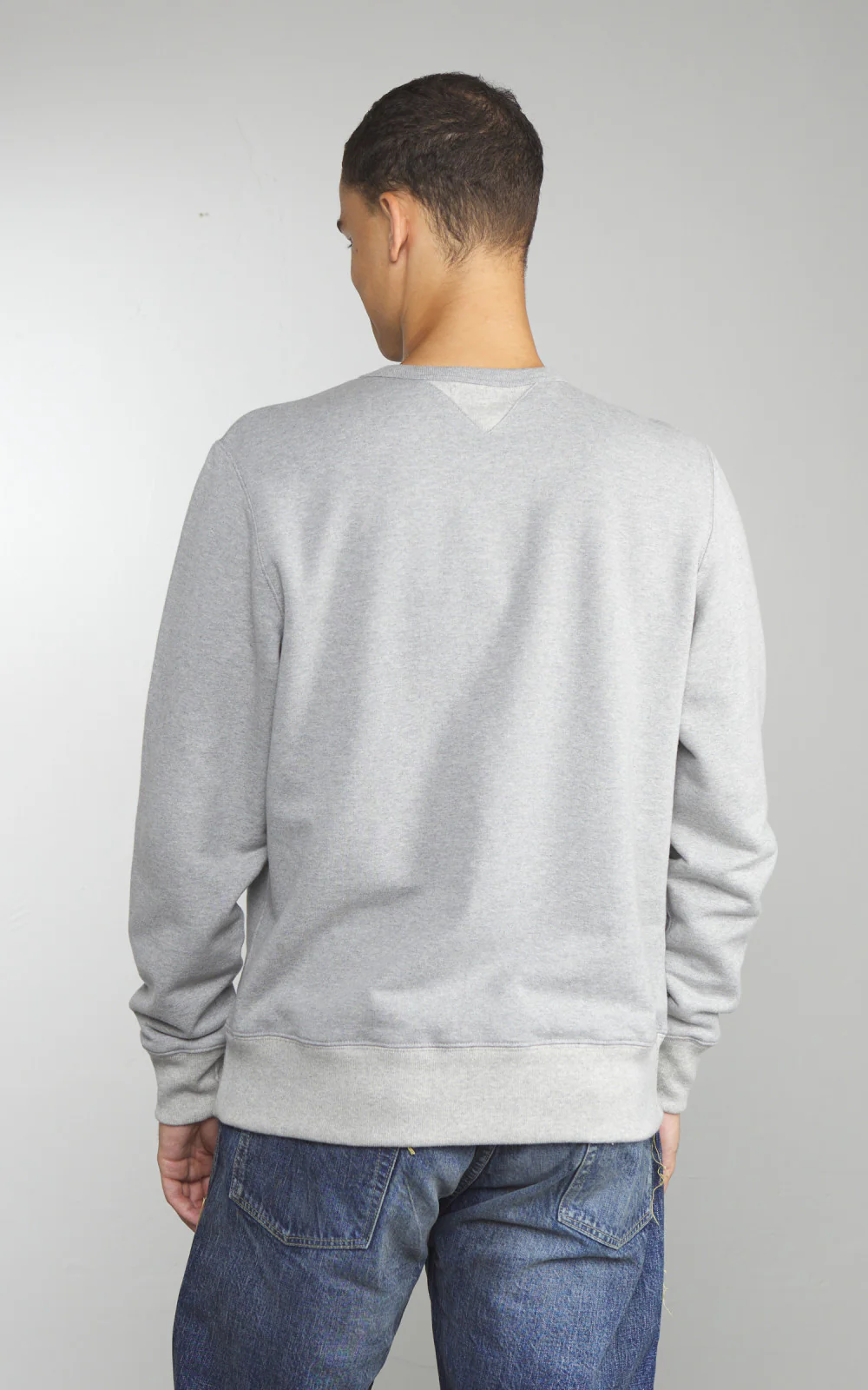 Merz b. Schwanen 3M46 Sturdy Loopback Fleece Sweatshirt Grey Melange - Image 4