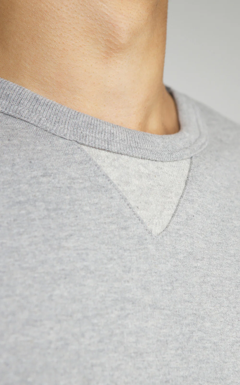 Merz b. Schwanen 3M46 Sturdy Loopback Fleece Sweatshirt Grey Melange - Image 5