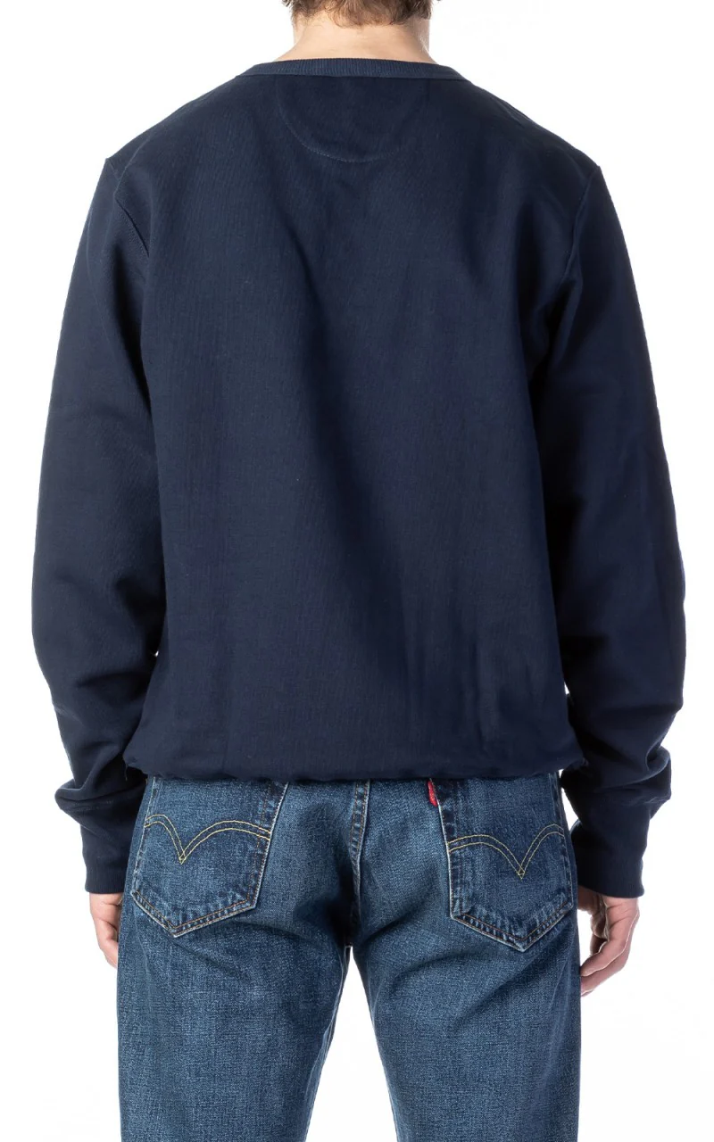 Merz b. Schwanen 3S48 Heavy Sweatshirt Ink Blue - Image 3