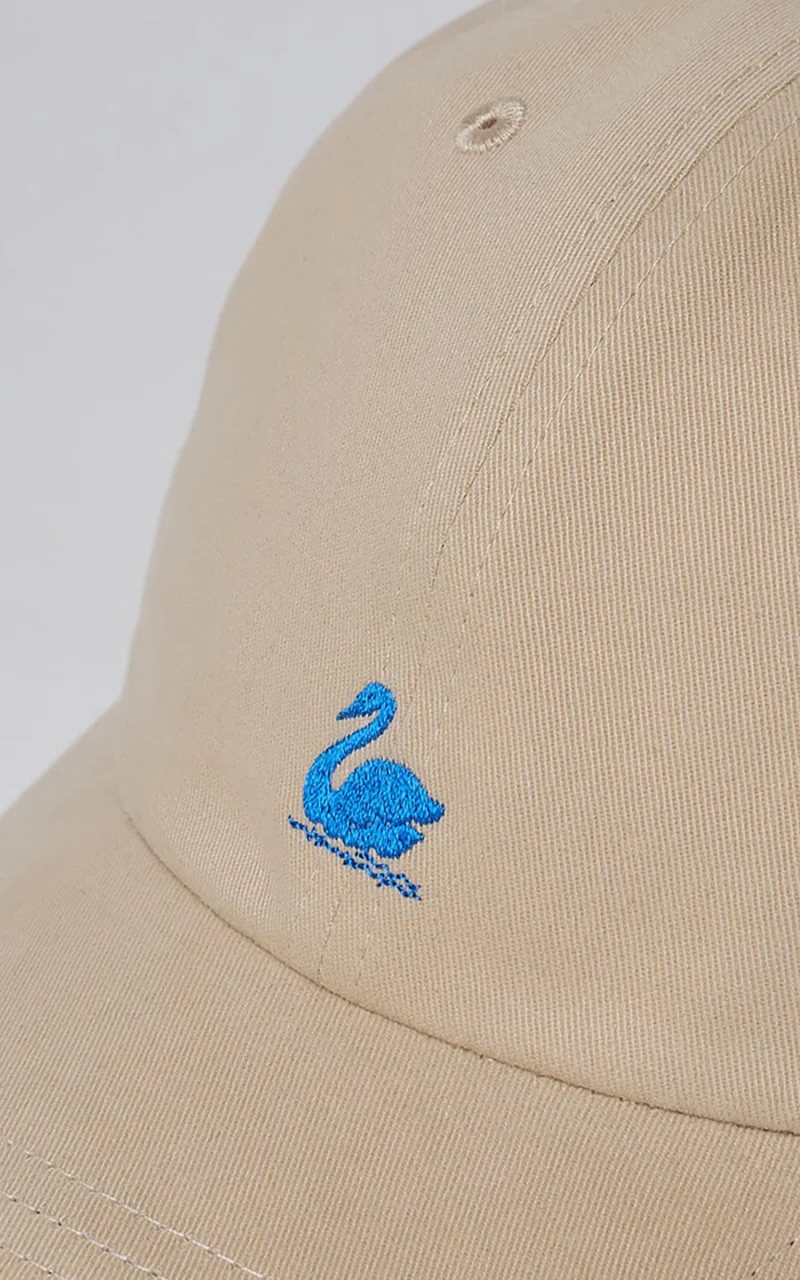 Merz b. Schwanen CAP01 Swan Logo Cap Light Khaki - Image 2