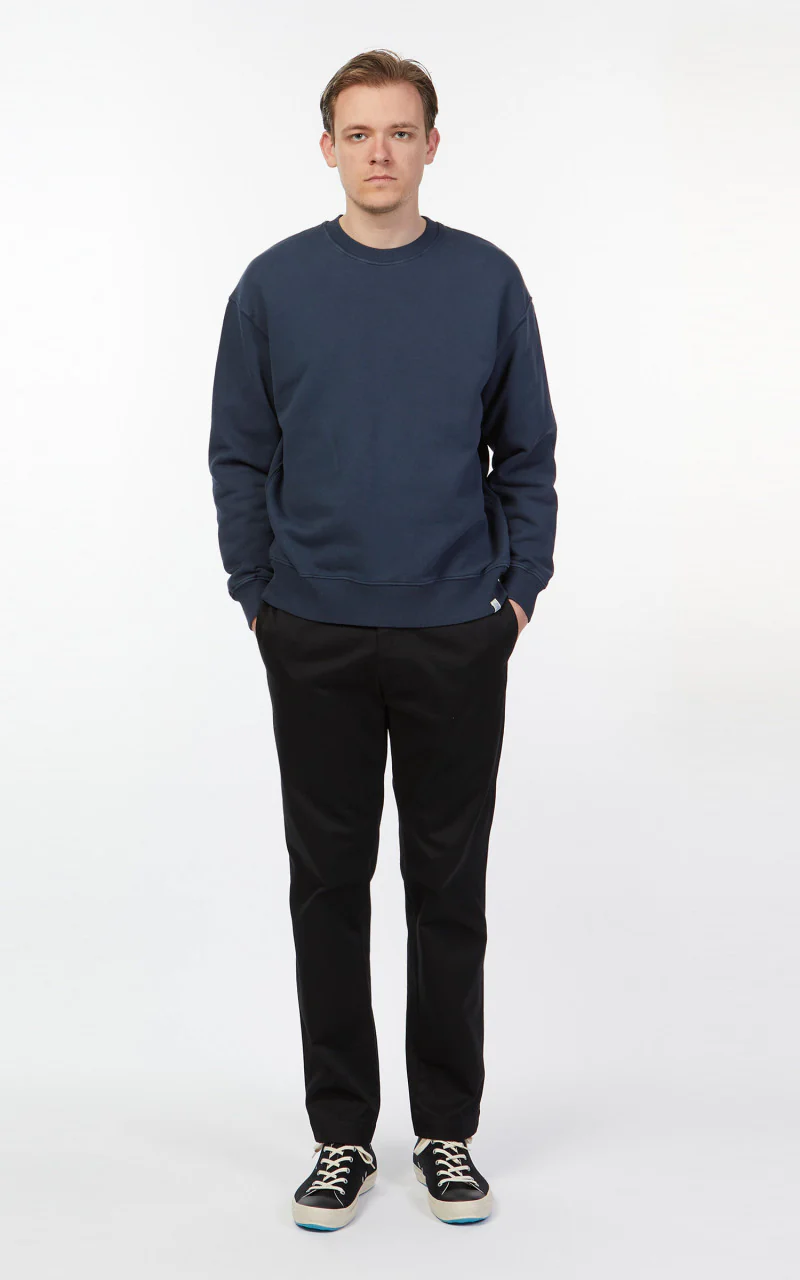Merz b. Schwanen CSWOS02 Oversized Sweatshirt Denim Blue - Image 2