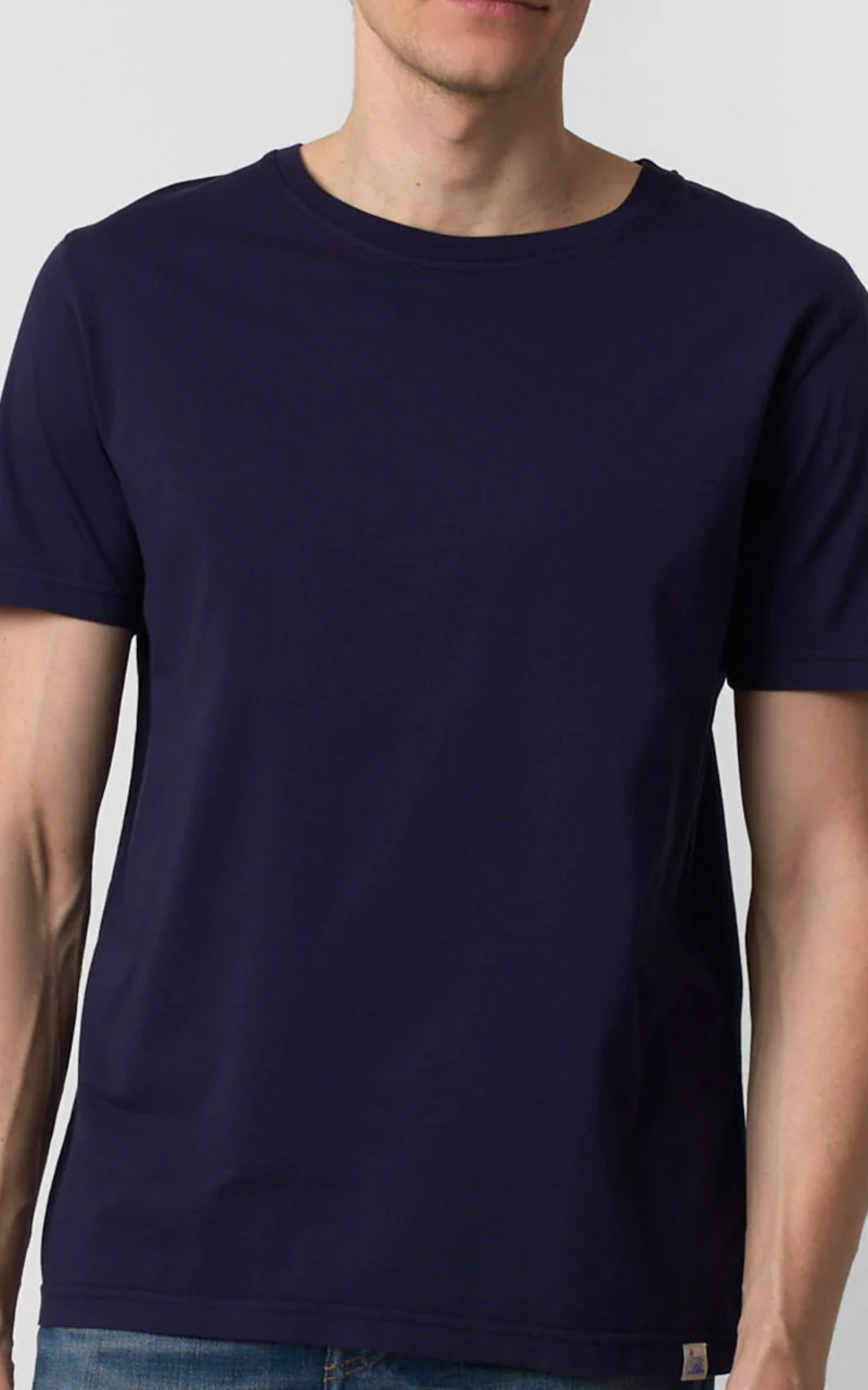 Merz b. Schwanen CT02 Crew Neck Tee Deep Blue - Image 3