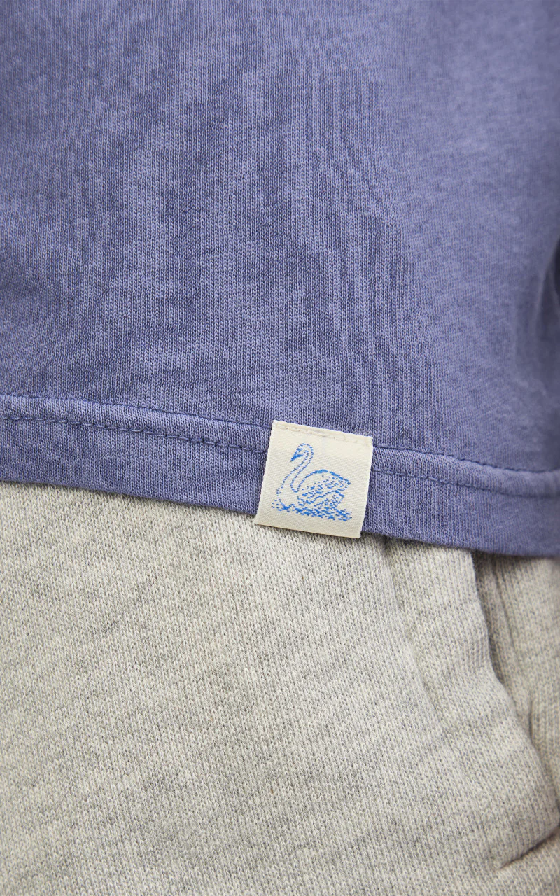 Merz b. Schwanen CT02VJ Crew Neck Tee Purple Blue - Image 4