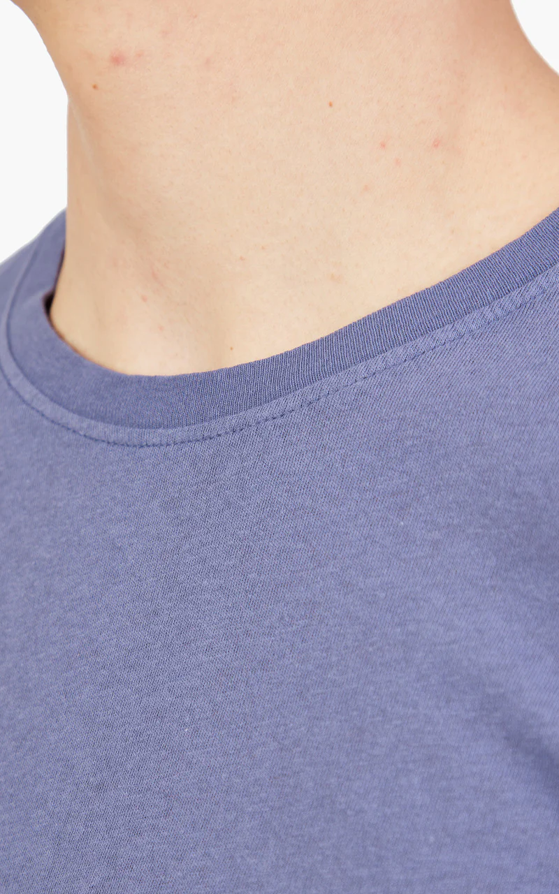 Merz b. Schwanen CT02VJ Crew Neck Tee Purple Blue - Image 7