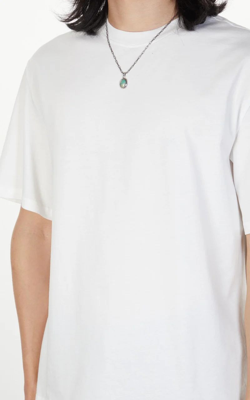 Merz b. Schwanen CTOS02 Oversized Crew Neck Tee White - Image 5