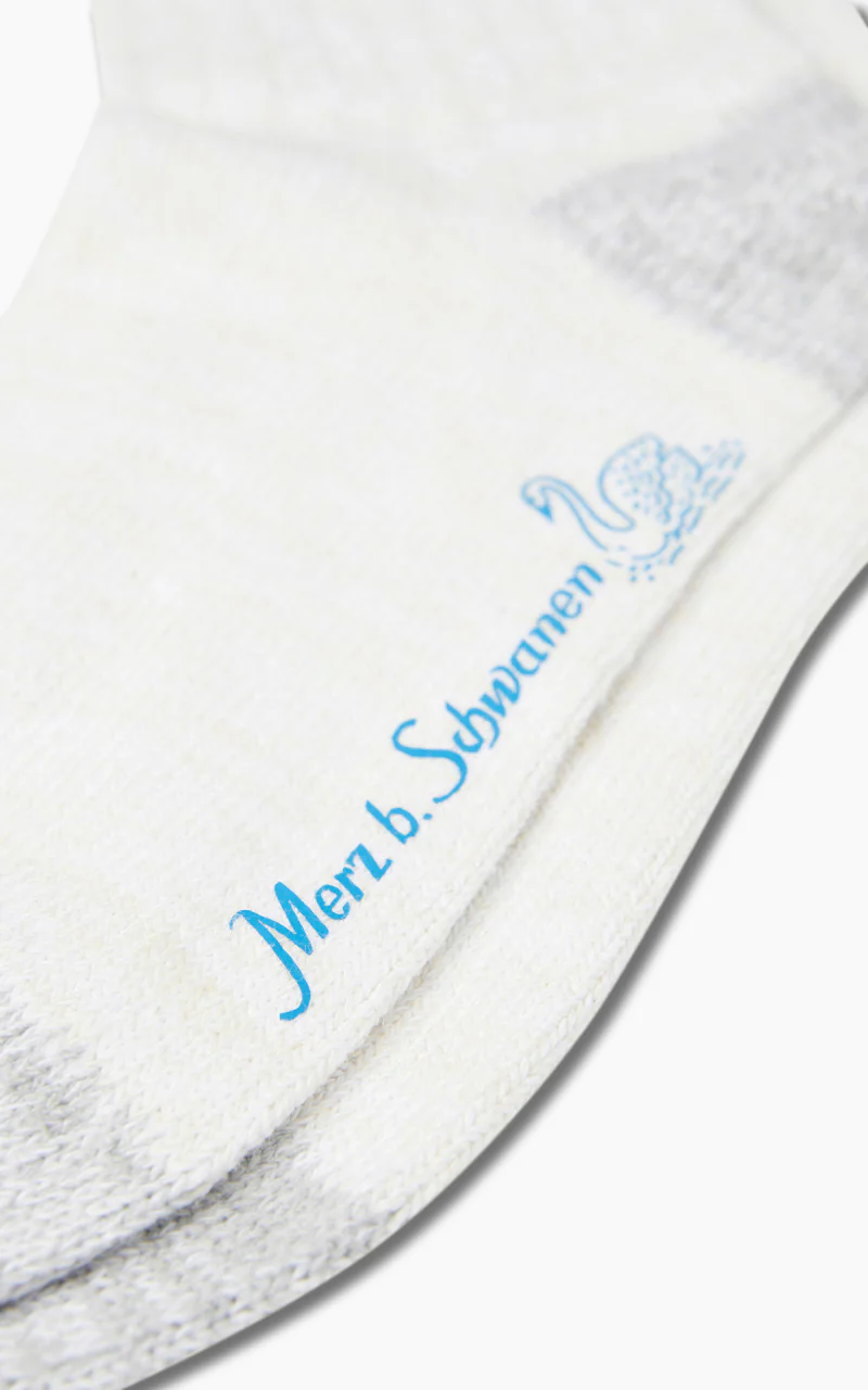 Merz b. Schwanen GS05 Socks Recycled Cotton Nature/Denim Blue - Image 2