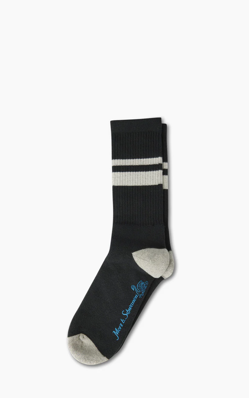 Merz b. Schwanen GS06 Socks Organic Cotton Charcoal/Nature