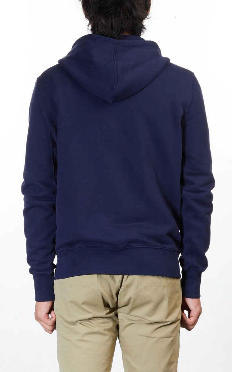 Merz b. Schwanen HDJKT01 Hooded Zip Jacket Deep Blue - Image 4
