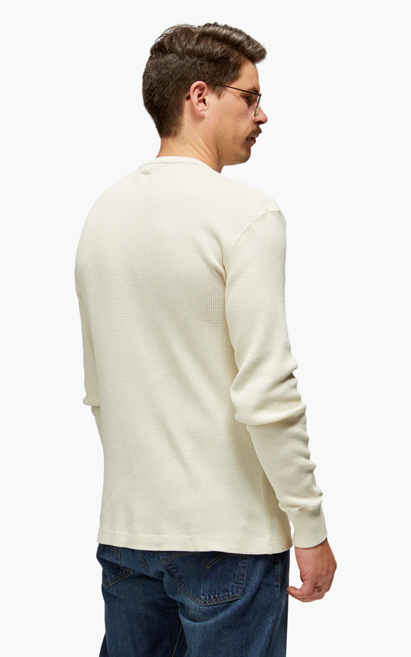 Merz b. Schwanen HENWA01 Waffle Henley Oat - Image 6
