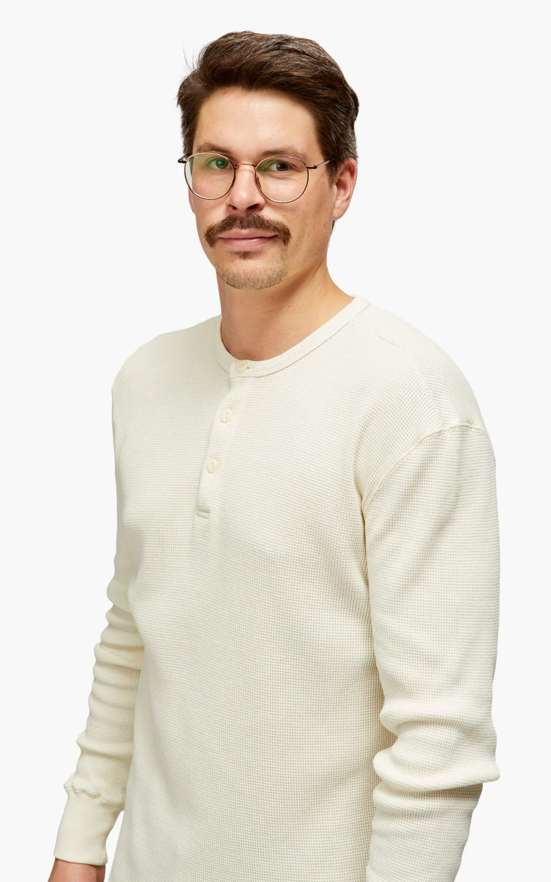 Merz b. Schwanen HENWA01 Waffle Henley Oat - Image 7