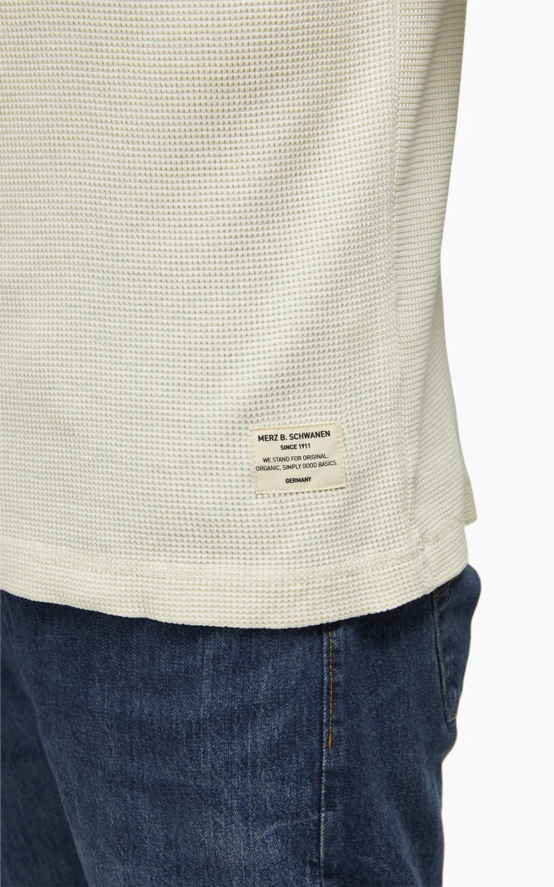 Merz b. Schwanen HENWA01 Waffle Henley Oat - Image 8