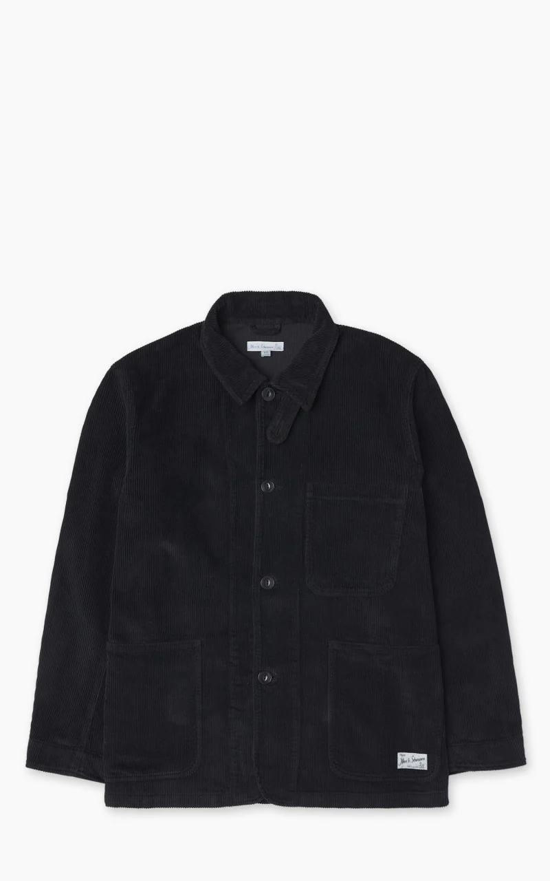 Merz b. Schwanen JKT03C Corduroy Jacket Deep Black
