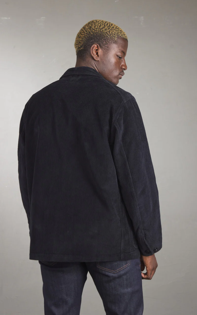 Merz b. Schwanen JKT03C Corduroy Jacket Deep Black - Image 6
