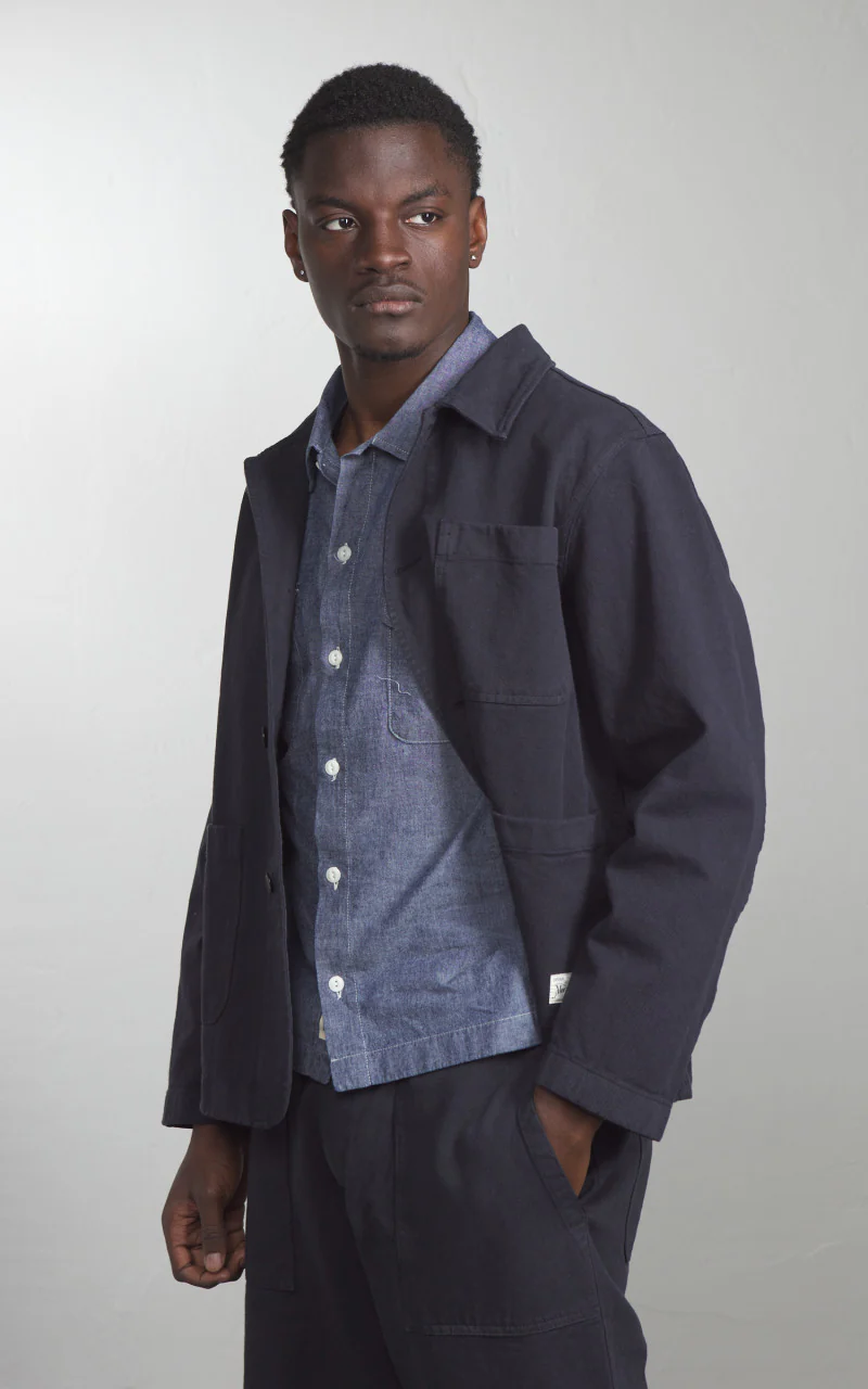 Merz b. Schwanen JKT05 Broken Twill Jacket Charcoal - Image 2