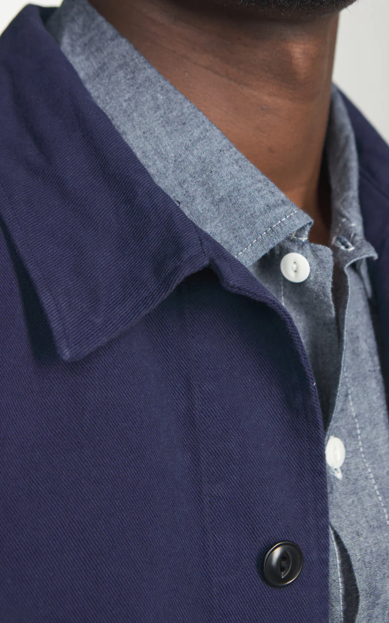 Merz b. Schwanen JKT05 Broken Twill Jacket Ink Blue - Image 5