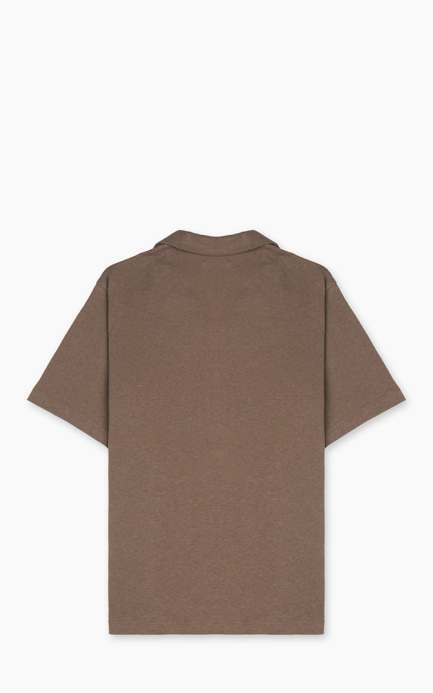 Merz b. Schwanen LINEN02 Polo Shirt Faded Grain - Image 3