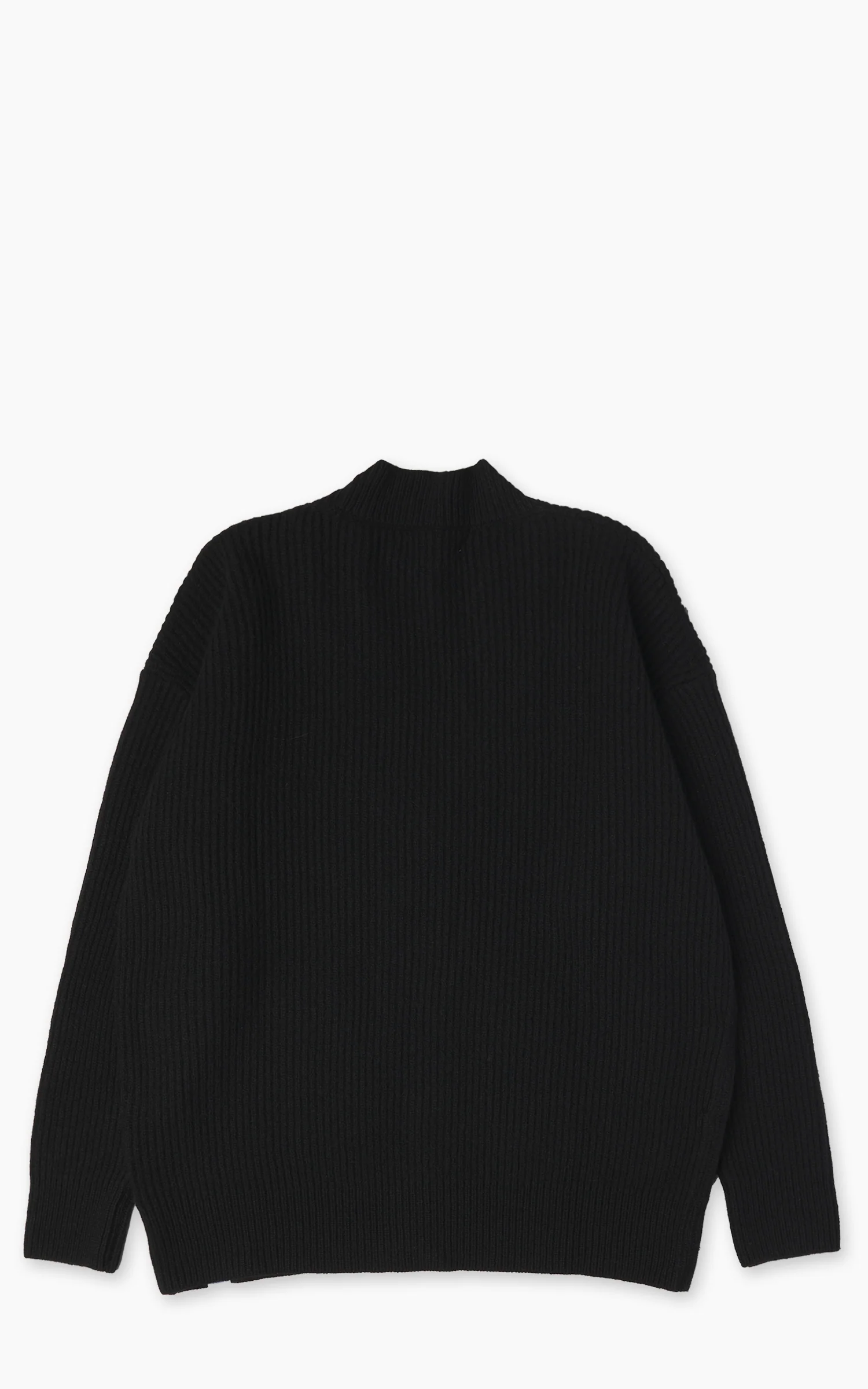 Merz b. Schwanen LOCG01 Merino Wool-Cashmere Cardigan Deep Black - Image 2
