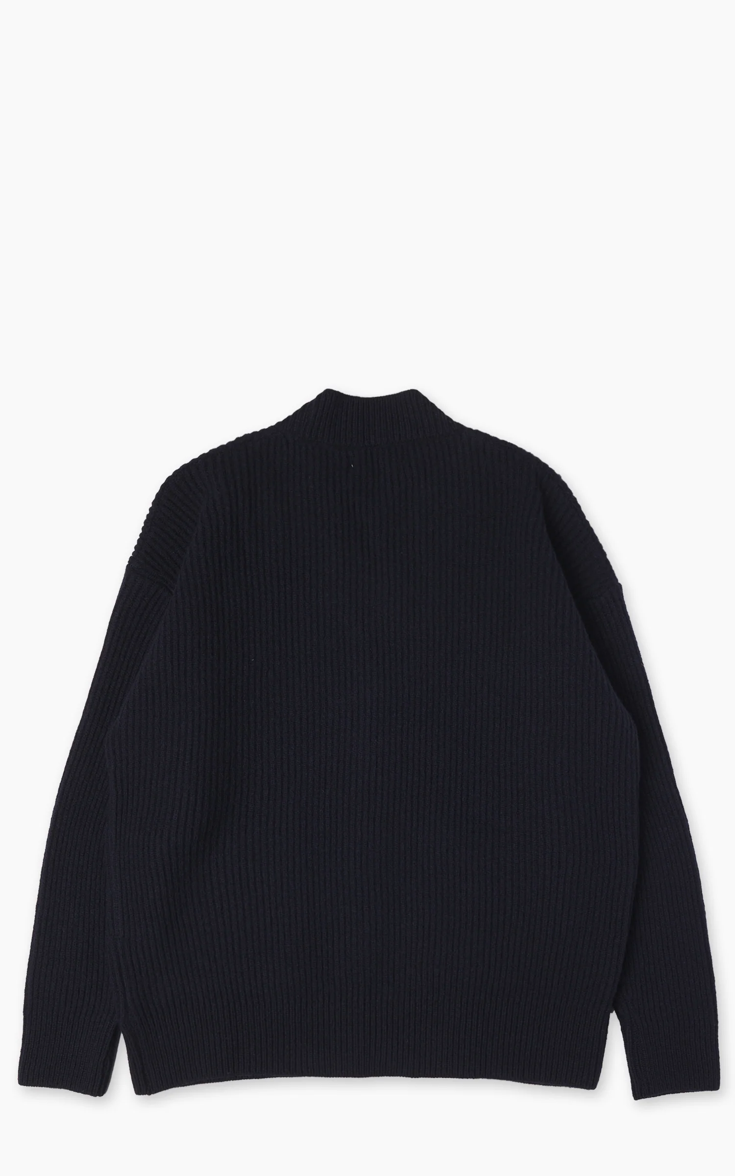 Merz b. Schwanen LOCG01 Merino Wool-Cashmere Cardigan Dark Navy - Image 2