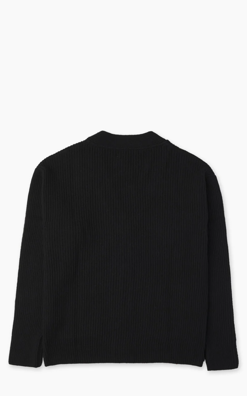 Merz b. Schwanen LOCG02 Merino Wool-Cashmere Cardigan Deep Black - Image 5