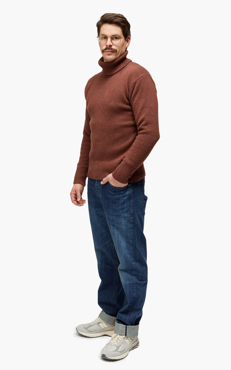 Merz b. Schwanen LOCT01 Roll Neck Pullover Chestnut - Image 7