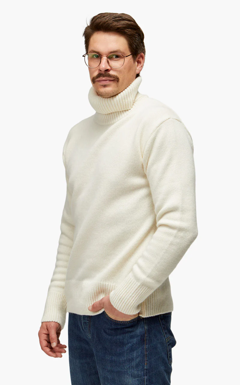 Merz b. Schwanen LOCT01 Roll Neck Pullover Nature - Image 4
