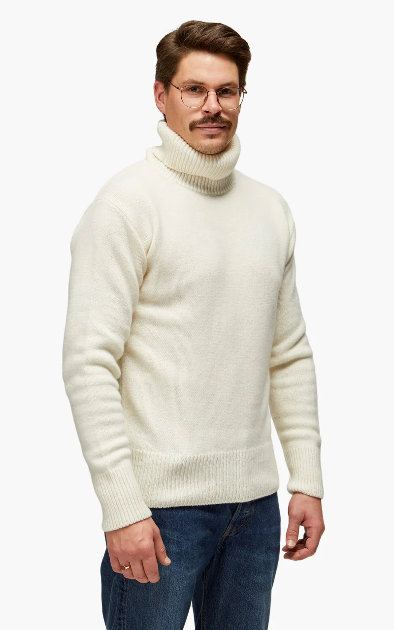 Merz b. Schwanen LOCT01 Roll Neck Pullover Nature - Image 5
