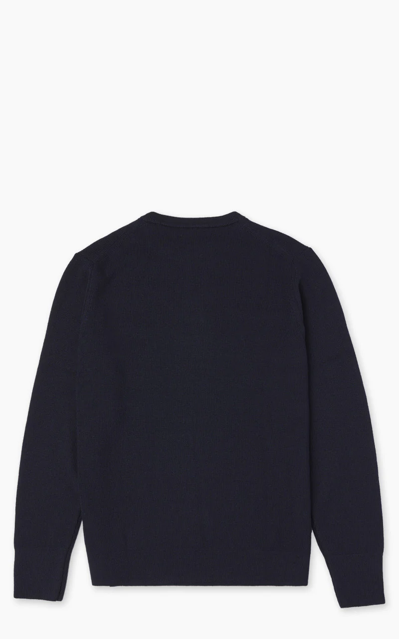 Merz b. Schwanen MWCC01 Classic Crew Merino Pullover Dark Navy - Image 3