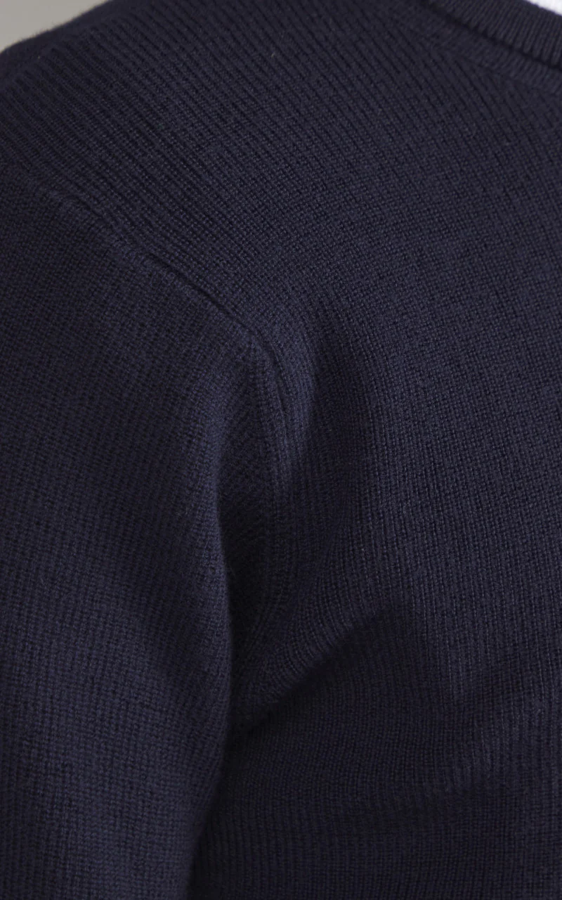 Merz b. Schwanen MWCC01 Classic Crew Merino Pullover Dark Navy - Image 5