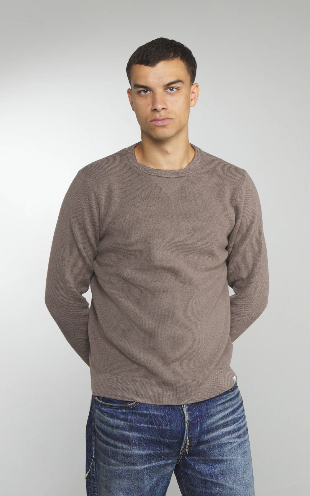 Merz b. Schwanen MWCC01 Classic Crew Merino Pullover Grain - Image 2