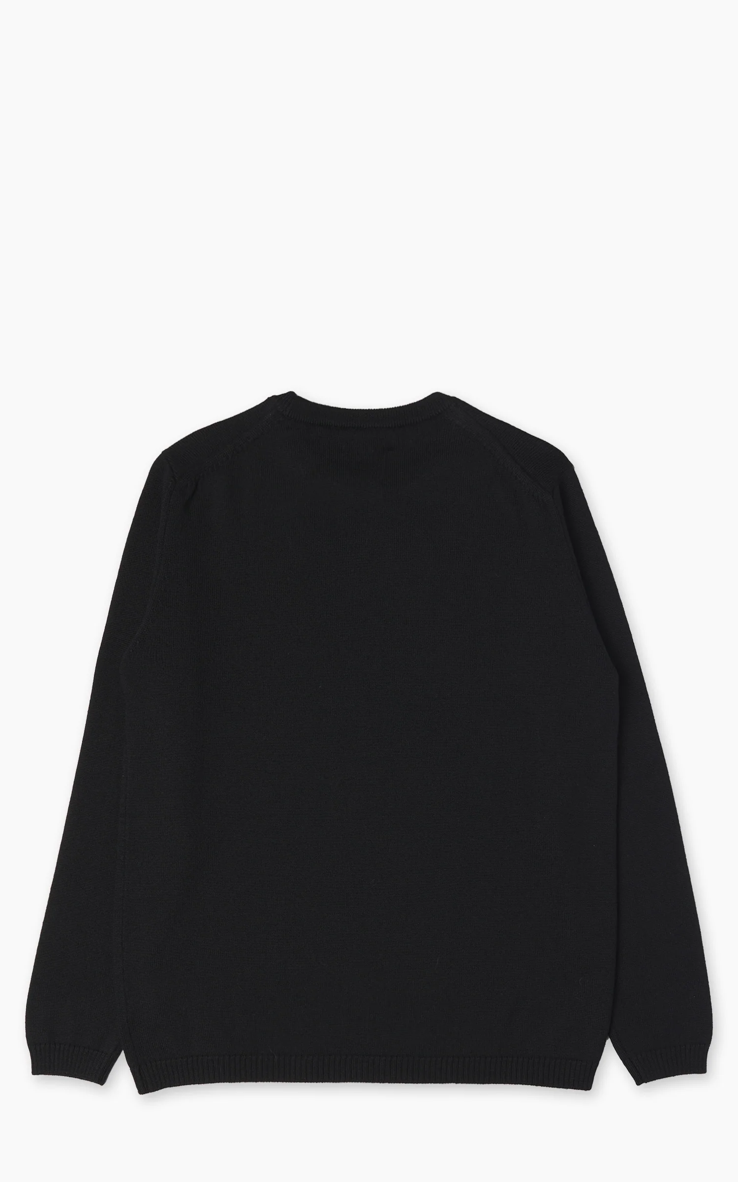 Merz b. Schwanen MWRC01 Classic Crew Merino Wool Pullover Deep Black - Image 3