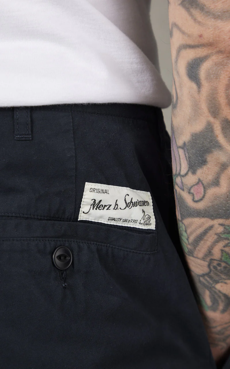 Merz b. Schwanen PANTS03 Pleated Front Pants Dark Navy - Image 5