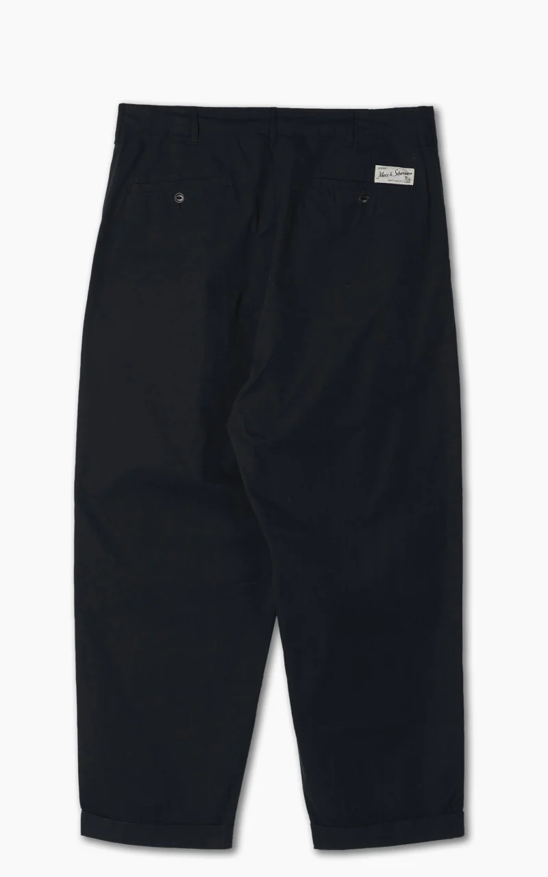 Merz b. Schwanen PANTS03 Pleated Front Pants Dark Navy - Image 7