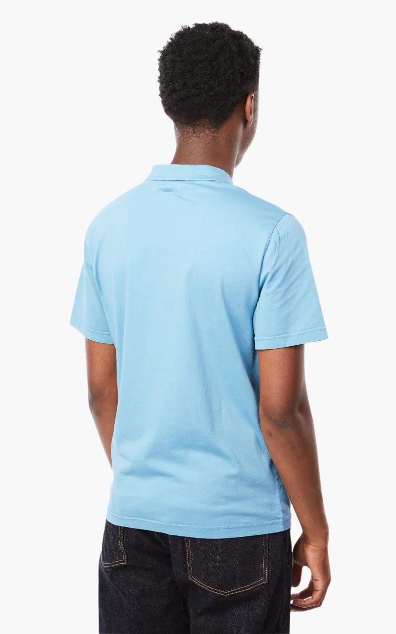 Merz b. Schwanen PLP02 Polo Pocket Shirt Aqua - Image 4