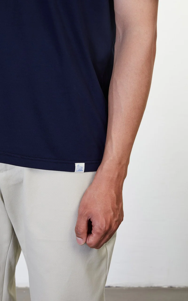 Merz b. Schwanen PLP02 Polo Pocket Shirt Deep Blue - Image 5