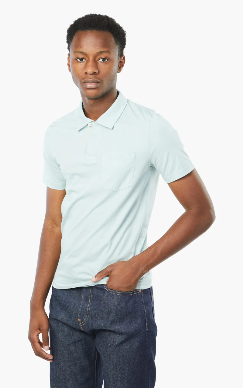 Merz b. Schwanen PLP02 Polo Pocket Shirt Ice - Image 4