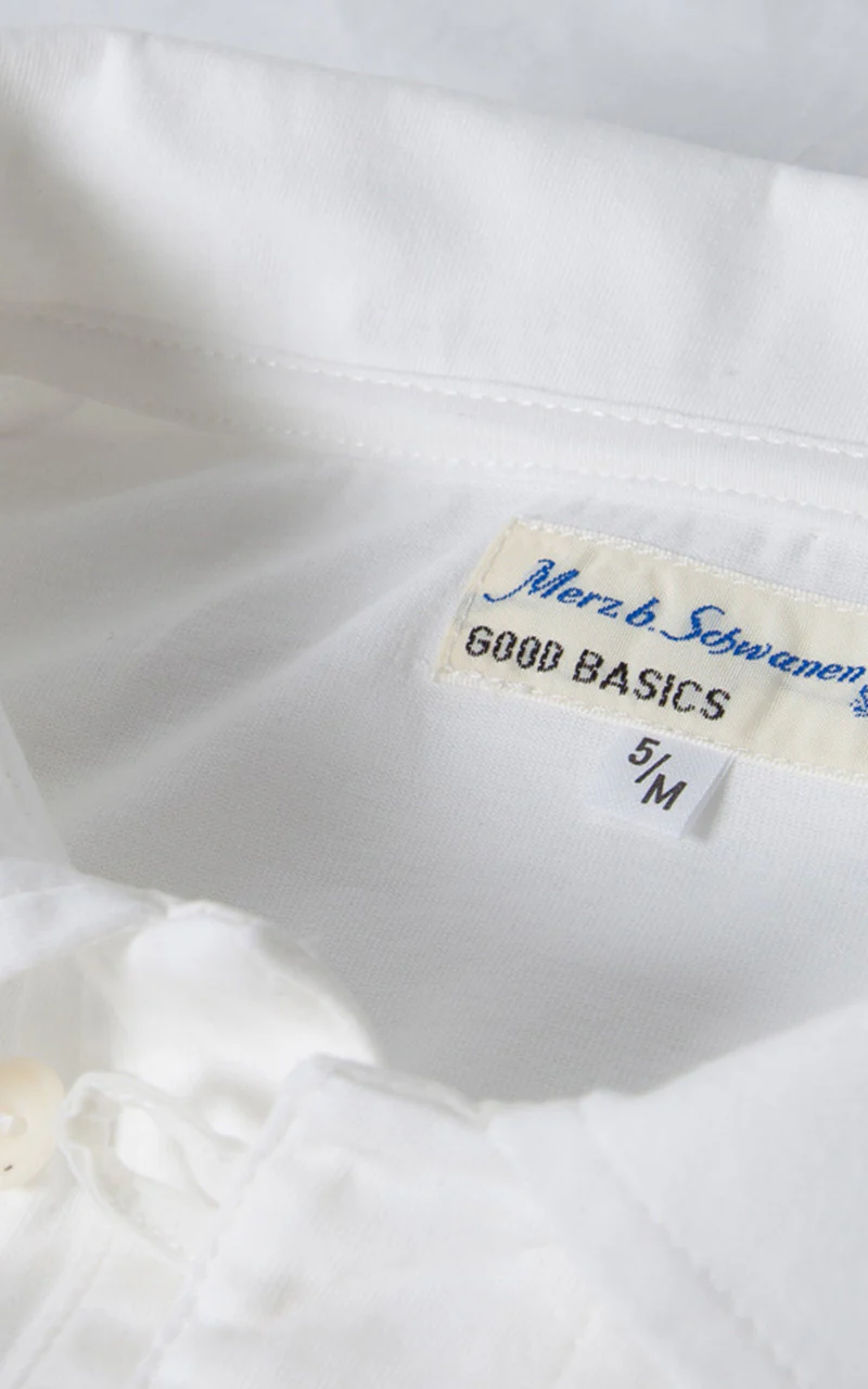 Merz b. Schwanen PLP02 Polo Pocket Shirt White - Image 2