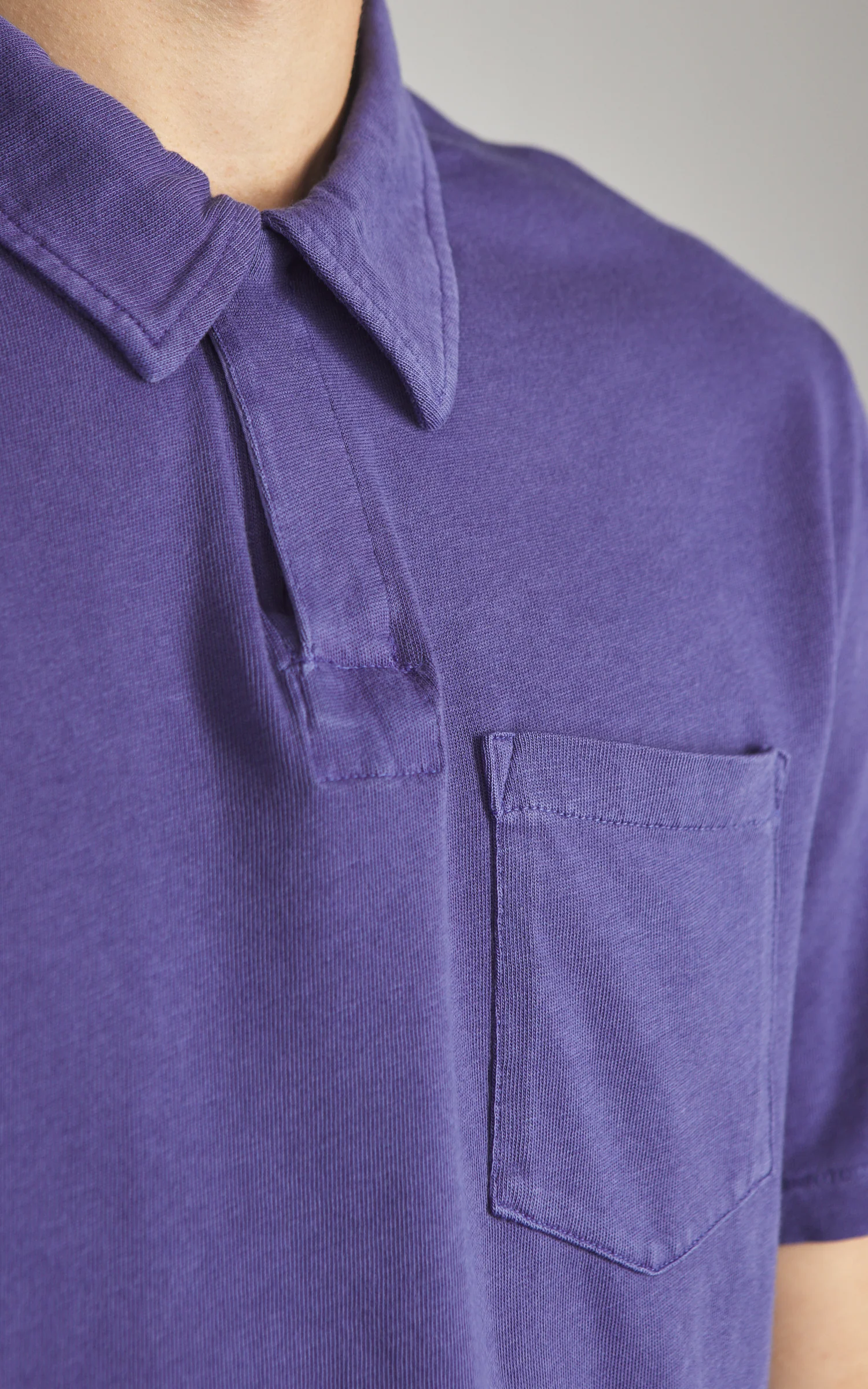 Merz b. Schwanen PLP04 Polo Shirt Purple Blue - Image 3