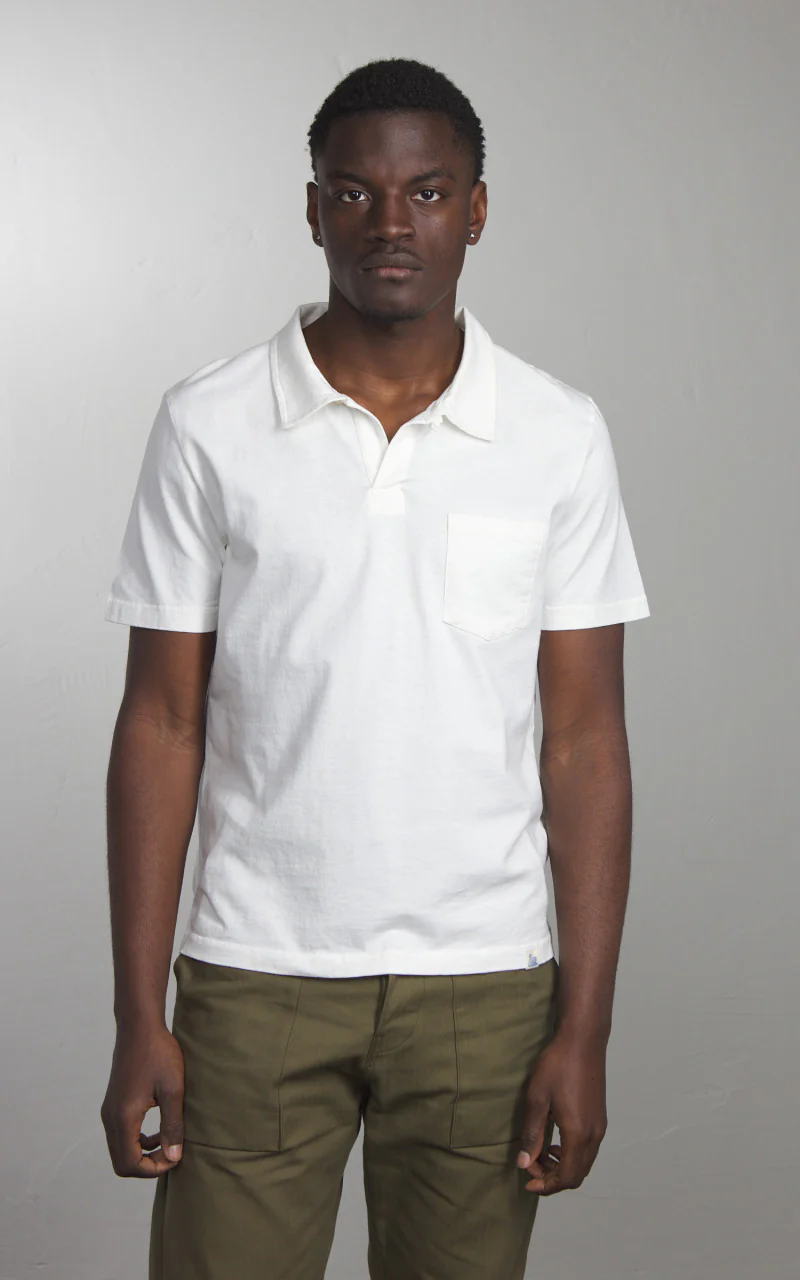 Merz b. Schwanen POLO01 Polo Tee White - Image 2