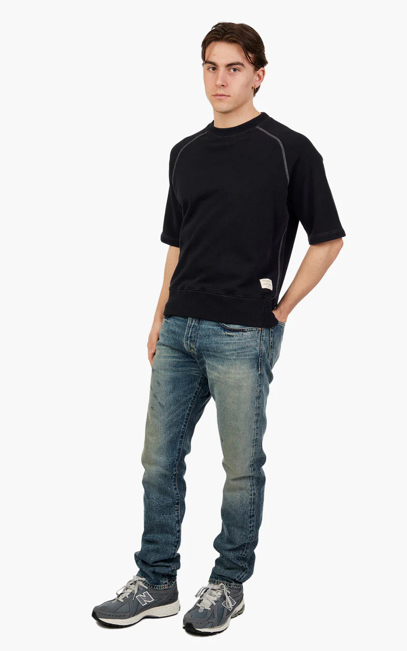 Merz b. Schwanen RGSW02 Sweatshirt Short Sleeve Charcoal - Image 2