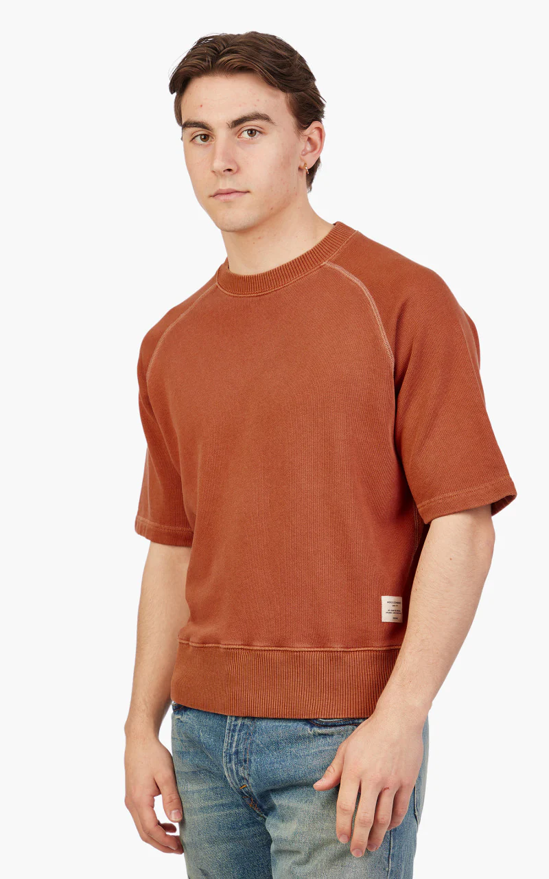 Merz b. Schwanen RGSW02 Sweatshirt Short Sleeve Teak - Image 4